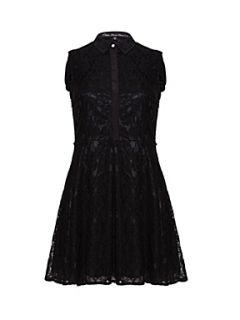 Mela Loves London Lace collared dress. Black   