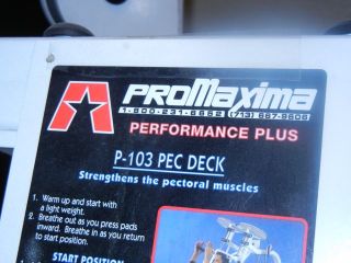 Pro Maxima P 103 PEC Deck Exercise Machine Gym Style Equipment