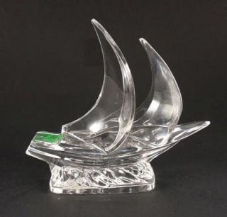 Kristol Color Lead Crystal Sailboat Sculpture MWT