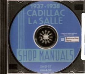 Cadillac La Salle 1937 1938 Shop Manual 37 38 CD