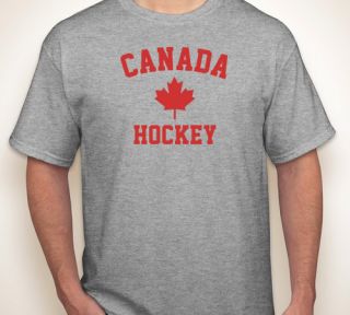 Maple Leaf Canadian Made in Born Team Gray Jersey T Shirt s 5XL