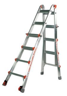 17 1A Little Giant Ladder Classic w/ Leg Leveler & WHEELS levelizer