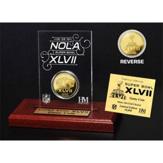 49ers vs Ravens Super Bowl 47 Dueling 24KT Gold Coin Desktop Acrylic