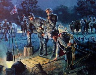 American Civil War Print The Last Council Art by Mort Kunstler