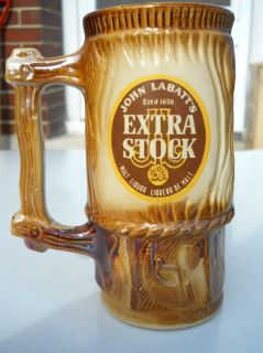 John Labatts Extra Stock Malt Liquor Beer Mug Canada
