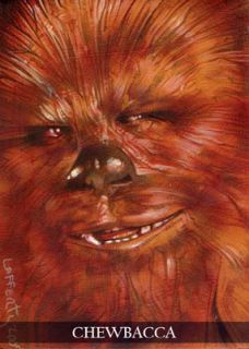 Star Wars Chewbacca Le Print Sketch Card by Jeff Lafferty