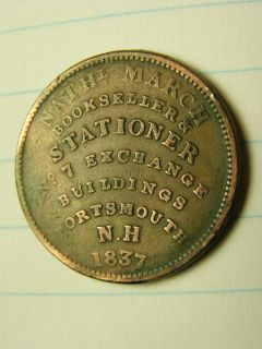 Advertising Token Coin NathL March William Sims New Hampshire