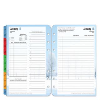 FranklinCovey Compact Seasons Ring Bound Daily Planner Refill Jan 2013