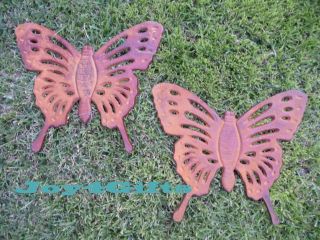 Cast Iron Butterfly Design Stepping Stones   Metal Garden & Yard Decor