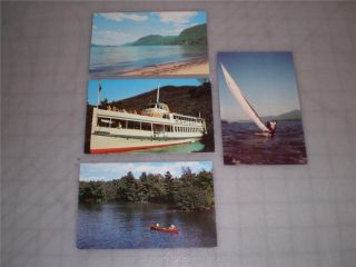 Lot of 4 Vintage Postcards Lake George NY