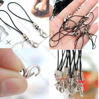 this listing is for 100 black strap lariats fit charms trinkets or