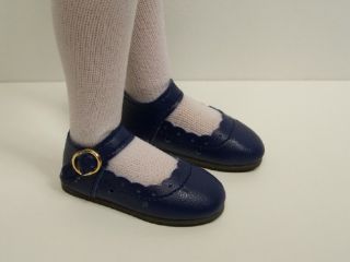 Navy Blue Heart Doll Shoes for Lark Piper Raven Wren♥