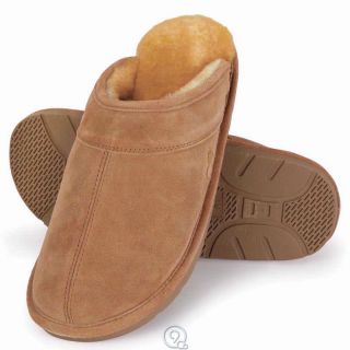 LAMO Mens Genuine Australian Sheepskin Scuffs Shoes Size Medium 9 10