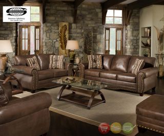 Laramie Traditional Sofa Loveseat Chair Ottoman 4 PC Living Room Set