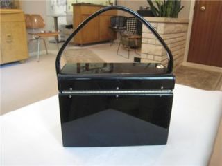 Vintage Wilardy Black Lucite Purse Handbag