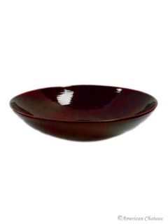 Red Lacquered Bamboo Salad Food Wooden Serving Bowl Large Wood