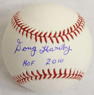 Doug Harvey Signed Official MLB Baseball with HOF 2010 inscription