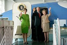in 2005 president george w bush first lady laura bush and former first