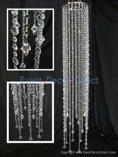 Large Acrylic Crystal Beaded Chandelier Wedding Event Party Decor
