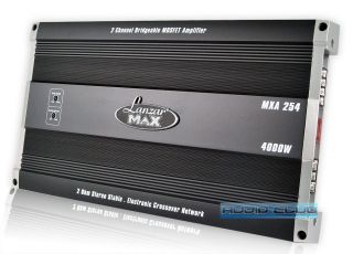 MXA254 Lanzar Amp Max Series 2 Channel Car Audio Speaker 4000W Power