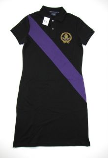 Ralph Lauren Womens Polo Shirt Dress Black XS New