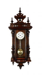Antique German Black Forest Lauer Kuhn Wall Clock at 1900