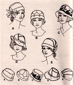 Simplicity 1736 Misses Vintage Style Hats in s M L Sizes Sewing