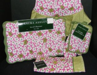 NEW Laura ASHLEY BEACH POPPY KITCHEN COLLECTION (CHOICE) Pink/Green