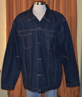 Robert Graham Dark Blue 100 Cotton Denim Jean Jacket Mens 4XL XXXXL