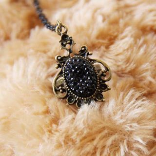 Gothic Lolita Black Flower Lace Belly Dance Slave Bracelet BR304