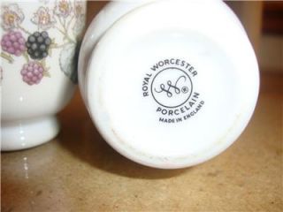 Royal Worcester Porcelain Egg Coddlers Lavina Floral Patterns