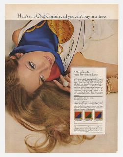 1969 Oleg Cassini Scarf OFFER Lark Cigarette Ad
