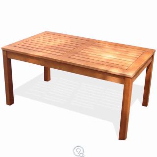 Eucalyptus Wood Coffee Table Glider Outdoor Patio Furniture