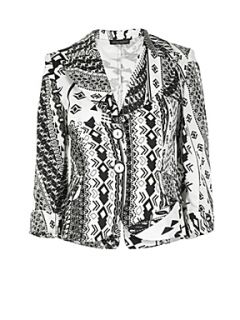 James Lakeland Print cotton jacket Black & White   
