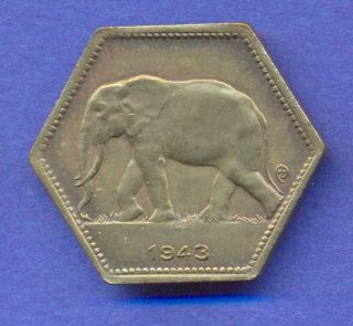 Belgian Congo 2 Francs 1943 KM25 I168