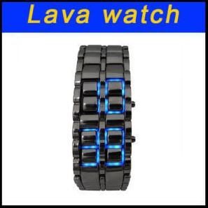 Lava Style Iron Samurai LED Faceless Stainless Watch
