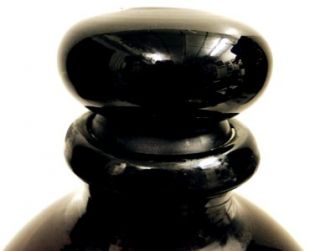 APOTHECARY BLACK AMETHYST BOTTLE JAR w /HP AQLAVANO LAVENDER OIL