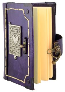 on A Purple Leather Bound Journal Notebook Diary Sketchbook