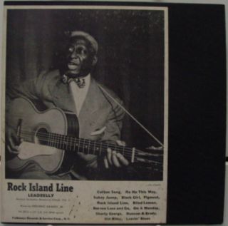 10 1953 w Book Leadbelly Rock Island Line LP VG FP 14 Vinyl Record