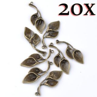 Bail Leaf Bead Pendant Charms Spacer Findings Jewelry Making