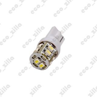 2pcs HID White 10 SMD LED Light Bulbs 168 2825 175 W5W for License