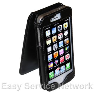 Black Leather Case Belt Clip Credit Card Holder Screen Protector for