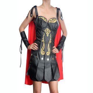 Warrior Roman Leather Dress Cape Halloween Costume