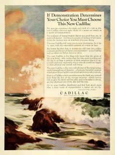 1925 Ad Cadillac Motor Car Lawrence Fisher Waves Ocean   ORIGINAL