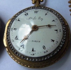 Antique 18th Century Pair Case Verge Fusee Julien Le Roy Watch