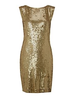 Michael Michael Kors Sleeveless sequin dress with back detail Nearly Black   