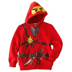 Lego Ninjago Boys Costume Ninja Hoodie Jacket Red Sweatshirts Size 5