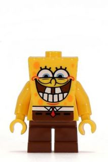 Lego New Goofy Face Spongebob Minifigure Keychain with Tag 3833