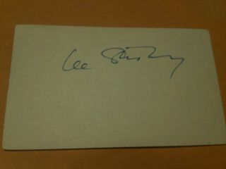 Lee Strasberg (d. 1982) actor Signed cut Autograph. Original