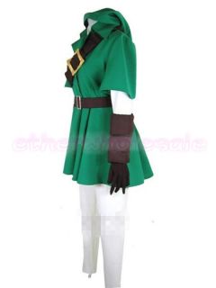 Custom Japan Anime The Legend of Zelda Link Cosplay Costume Dress